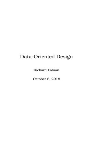 خرید و دانلود نسخه کامل کتاب Data-oriented design: software engineering for limited resources and short schedules