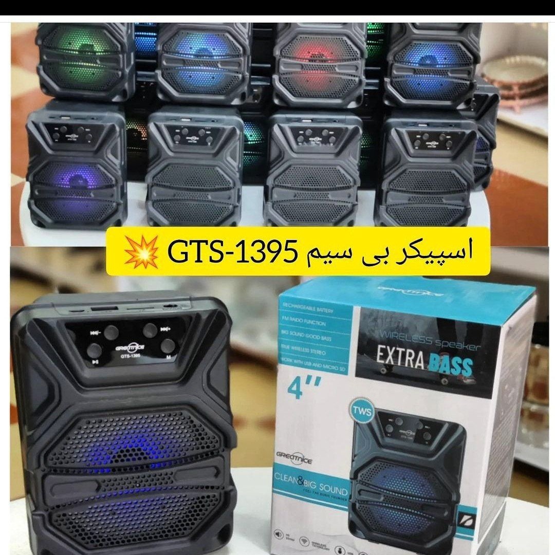 اسپیکر بی سیم GTS-1395
دارای رقص نور