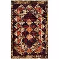 فرش ماشینی هیوا طرح بلوچ کد 429 زمینه بژ