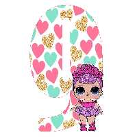 استند رومیزی تولد طرح عدد 9 مدل ال و ال کد 03