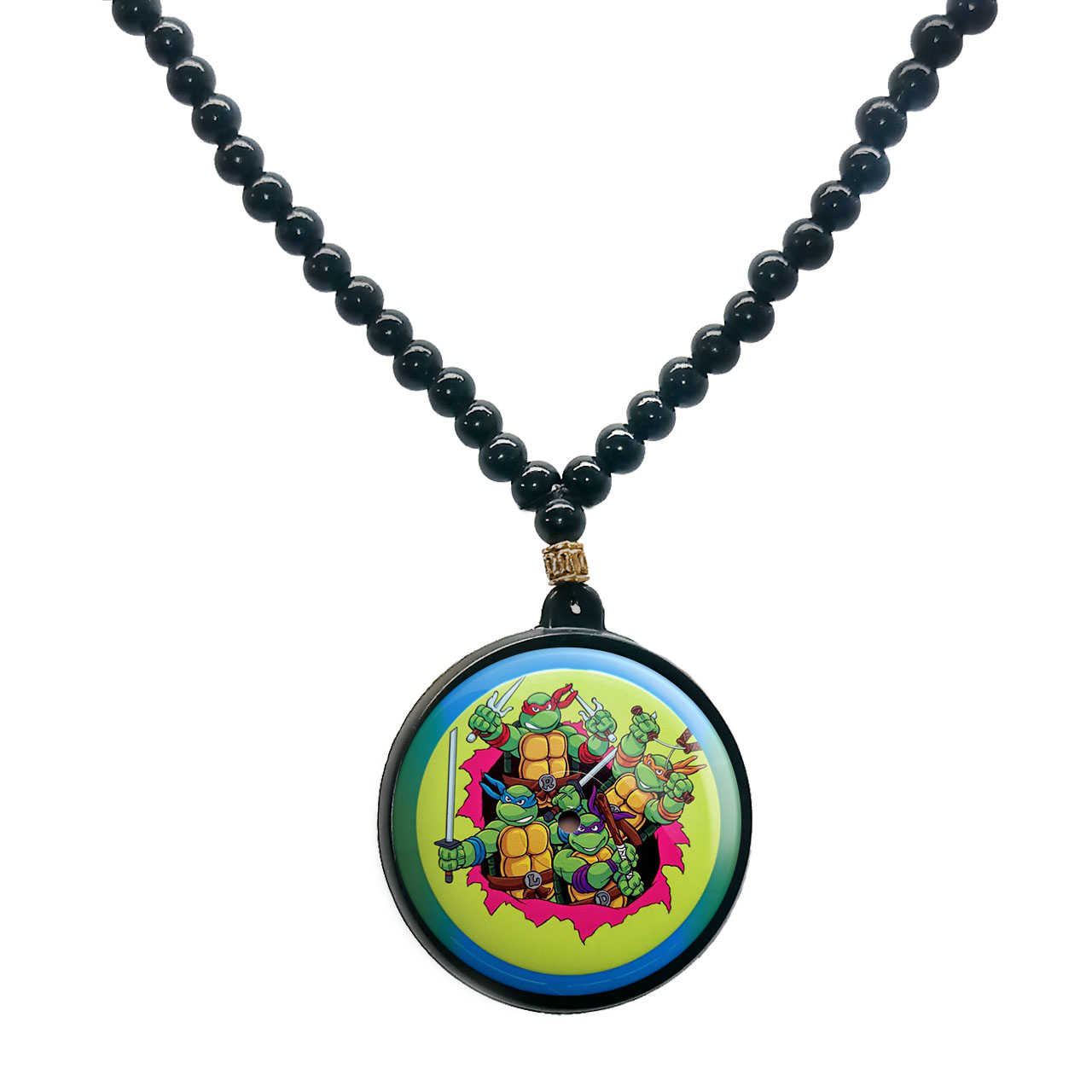 گردنبند پرمانه طرح لاکپشت‌های نینجا کد pmd.9921 مدل دو طرفه