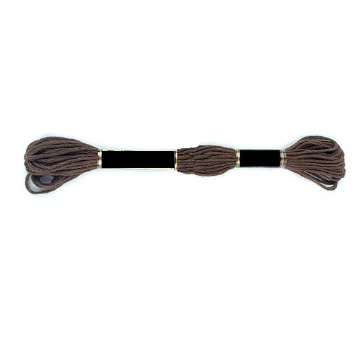 نخ کوبلن قهوه ای سوخته (بسته 10 عددی)(نخ دستبند - نخ گلدوزی)(متراژ حدود 9 متر)