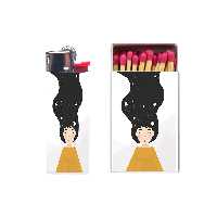 فندک مدل دختر  کد 709 به همراه کبریت