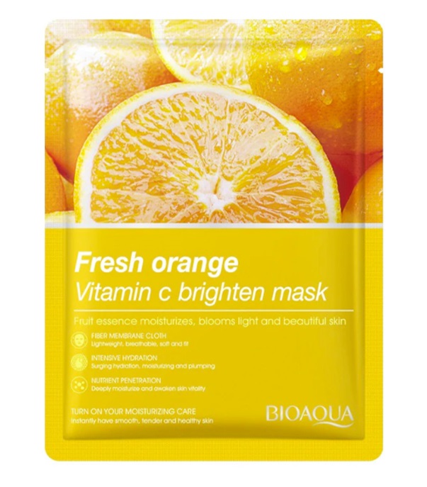 ماسک ورقه ای پرتقال(مدل فرش اورنج) بیوآکوا BIOAQUA