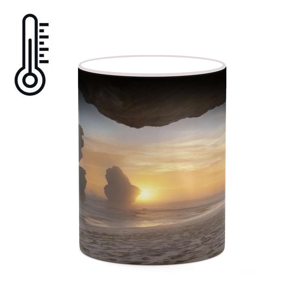 ماگ حرارتی کاکتی طرح منظره مدل mgh18219