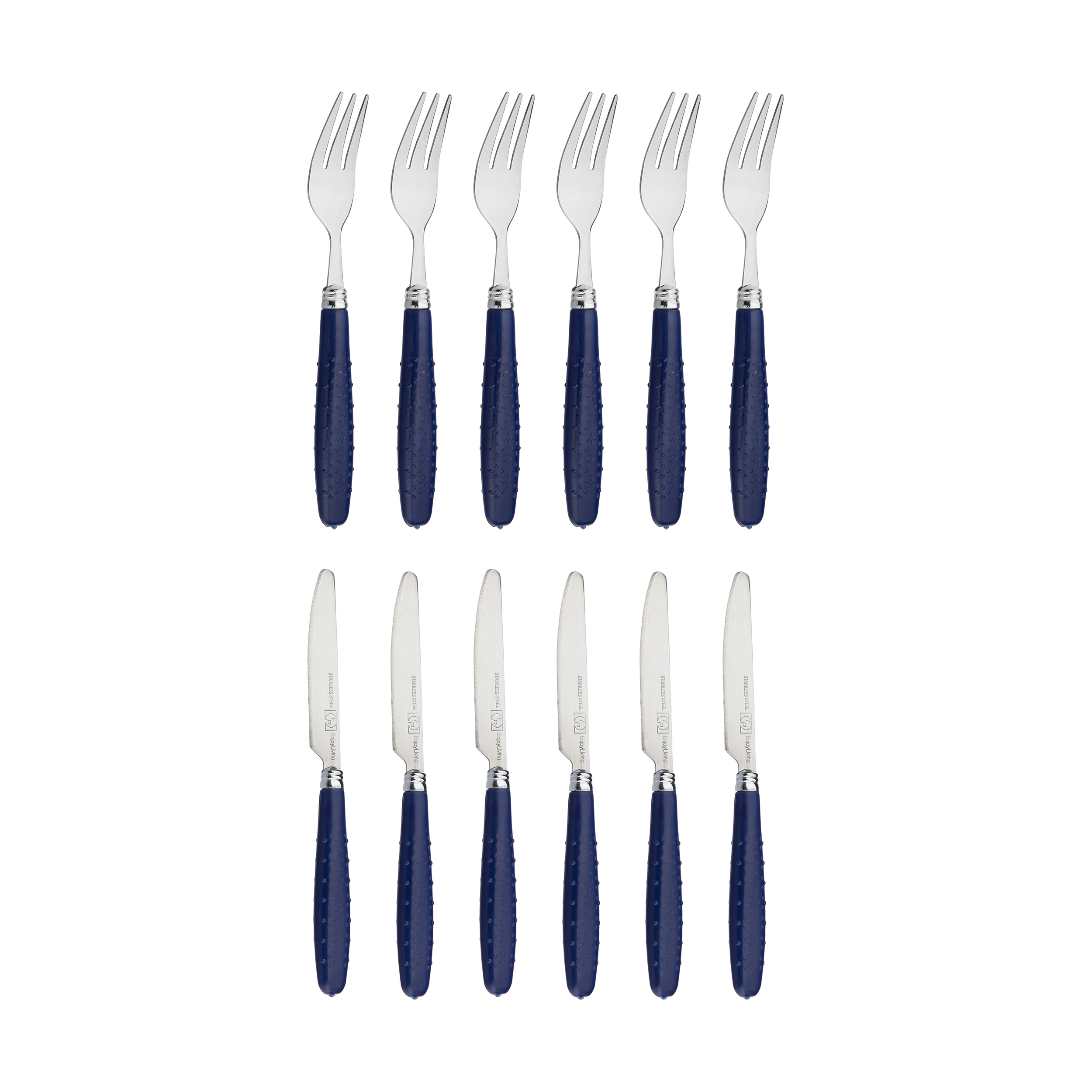 ست کارد و چنگال میوه خوری 12 پارچه مونیکا مدل stainless steel کد 01