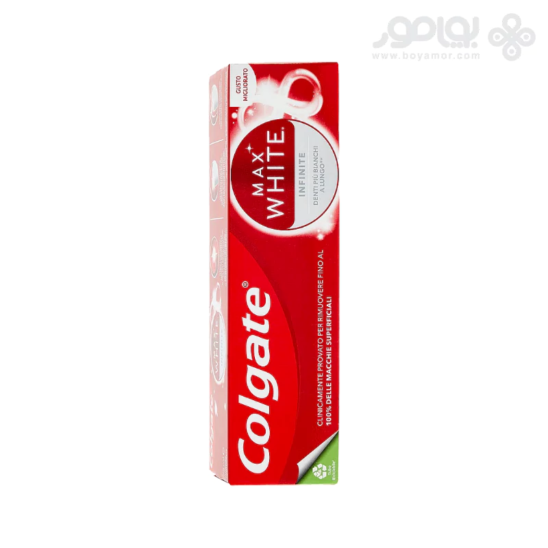 خمیر دندان کلگیت مدل MAX WHITE INFINITE حجم 75 میل