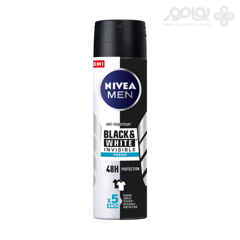 دئودورانت بلک اند وایت نیوا مدل INVISIBLE FRESH حجم 150 میل
