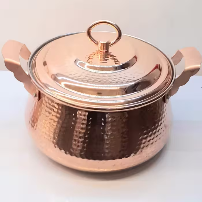 قابلمه مسی ،سه لیتری ، طرح تیانچه،قطر20  محصول زنجان، ارسال رایگان، با نخفیف
