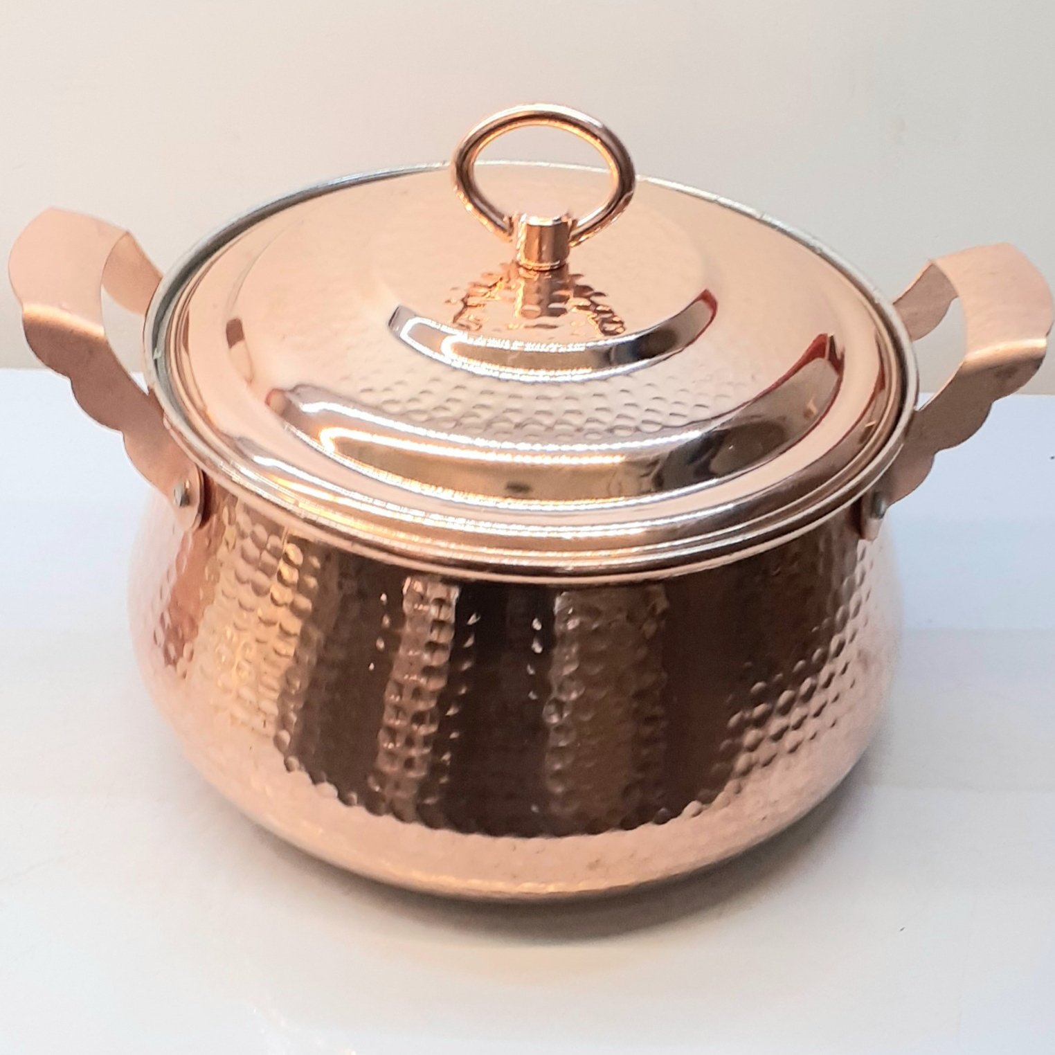 قابلمه مسی ،سه لیتری ، طرح تیانچه،قطر20 محصول زنجان، ارسال رایگان، با نخفیف