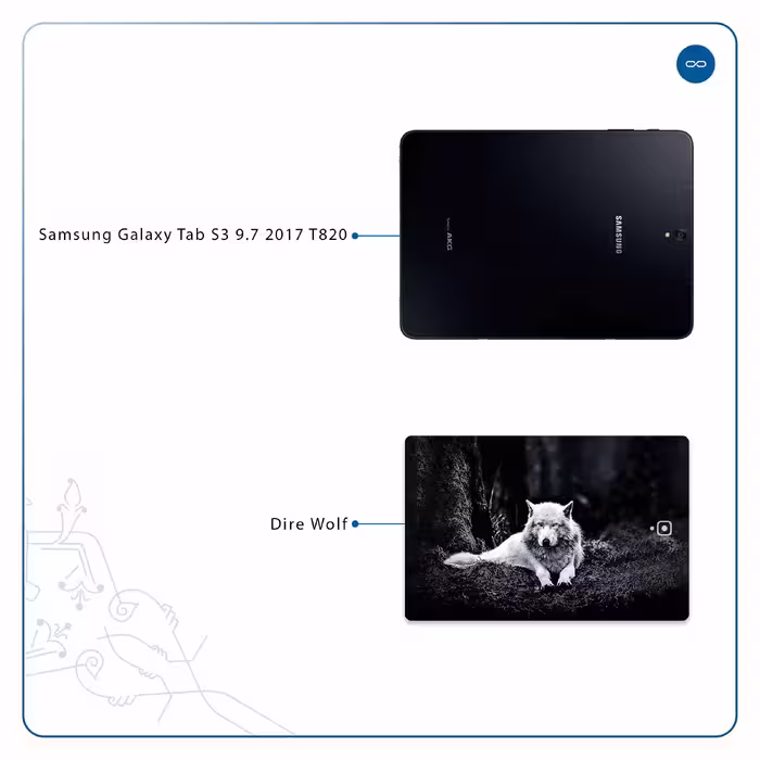 برچسب پوششی ماهوت مدل Dire Wolf مناسب برای تبلت سامسونگ Galaxy Tab S3 9.7 2017 T820