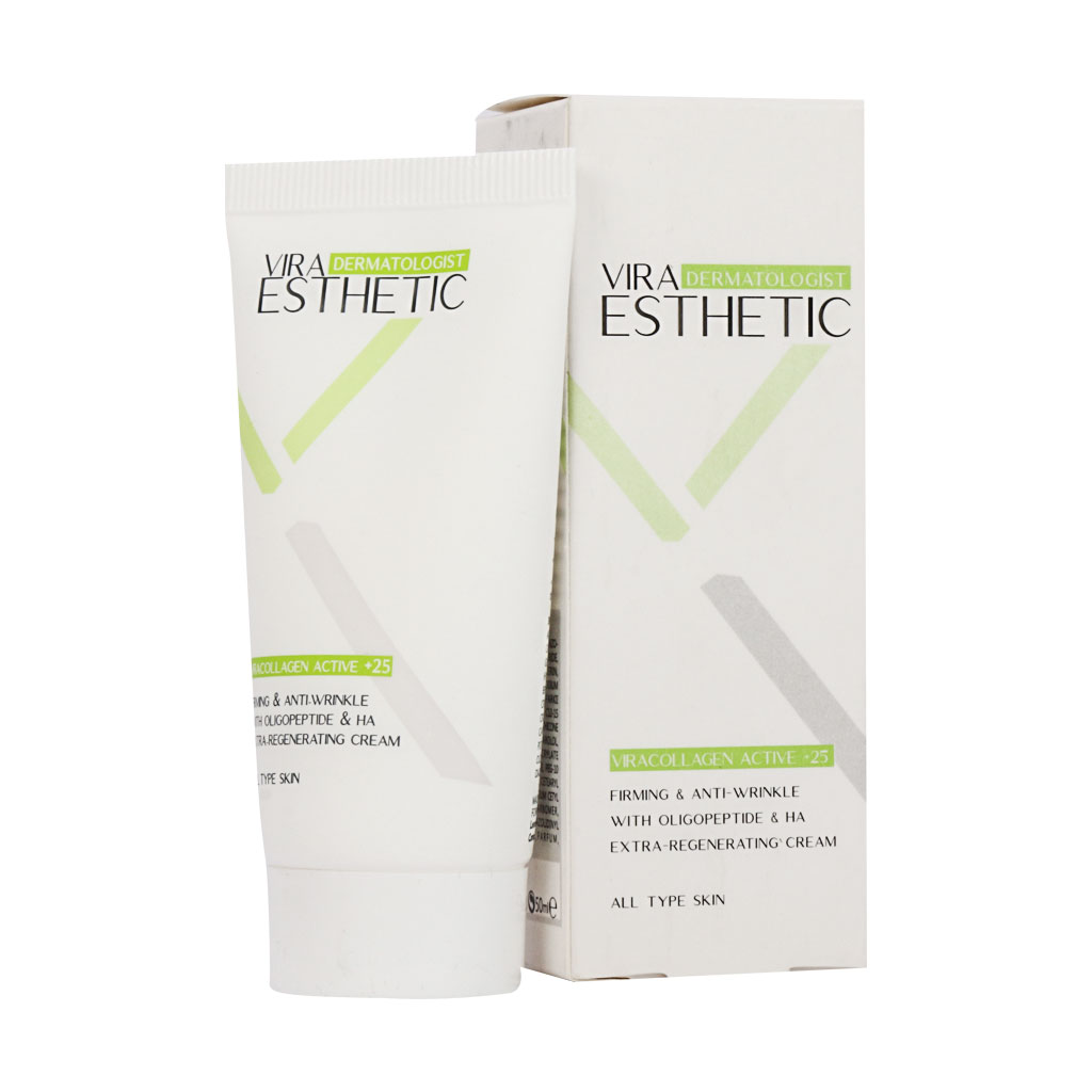 کرم ضد چروک ویرا استتیک مدل کلاژن حجم 50 میلی لیتر