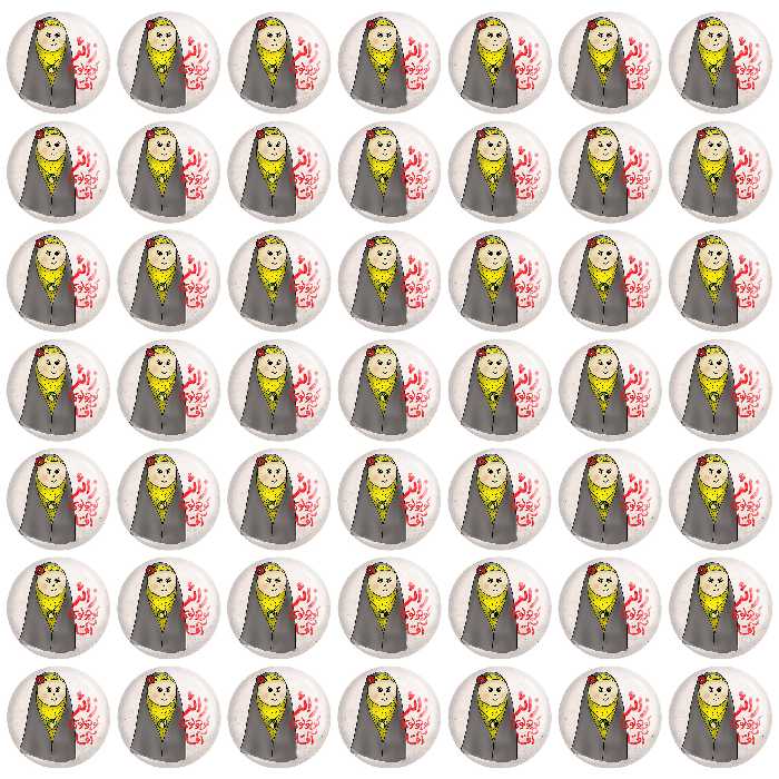 مگنت خندالو طرح محرم و اربعین امام حسین کودکانه کد 7661 مجموعه 50 عددی