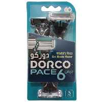 خودتراش 6 لبه Pace6 مدل Portable/Disponsible دورکو بسته 3 عددی