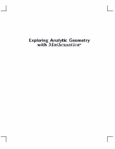 خرید و دانلود نسخه کامل کتاب Exploring Analytic Geometry with Mathematica