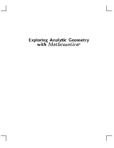 خرید و دانلود نسخه کامل کتاب Exploring Analytic Geometry with Mathematica