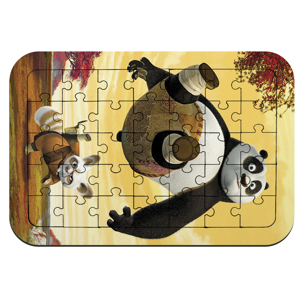 پازل 35 تکه طرح انیمیشن پاندای کونگ فو کار مدل NI1495 