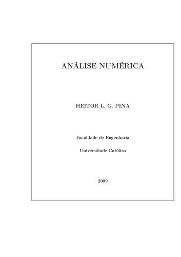 خرید و دانلود نسخه کامل کتاب Análise Numérica: Fundamentos da Aritmética Computacional e Métodos Numéricos para a Resolução de Problemas