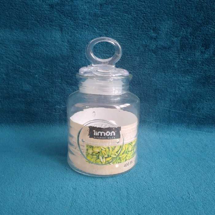 بانکه شیشه ای 400 میل لیمون-بانکه روستیک درب واشردار
