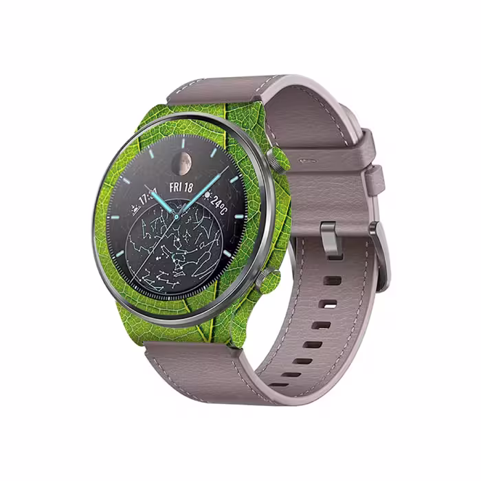 برچسب ماهوت طرح Leaf Texture مناسب برای ساعت هوشمند هوآوی Watch GT 2 Pro