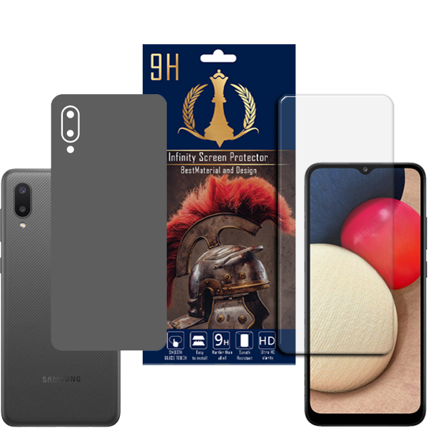 برچسب پوششی اینفینیتی مدل PRO MAX مناسب برای گوشی موبایل سامسونگ Galaxy A02 / M02 به همراه محافظ صفحه نمایش