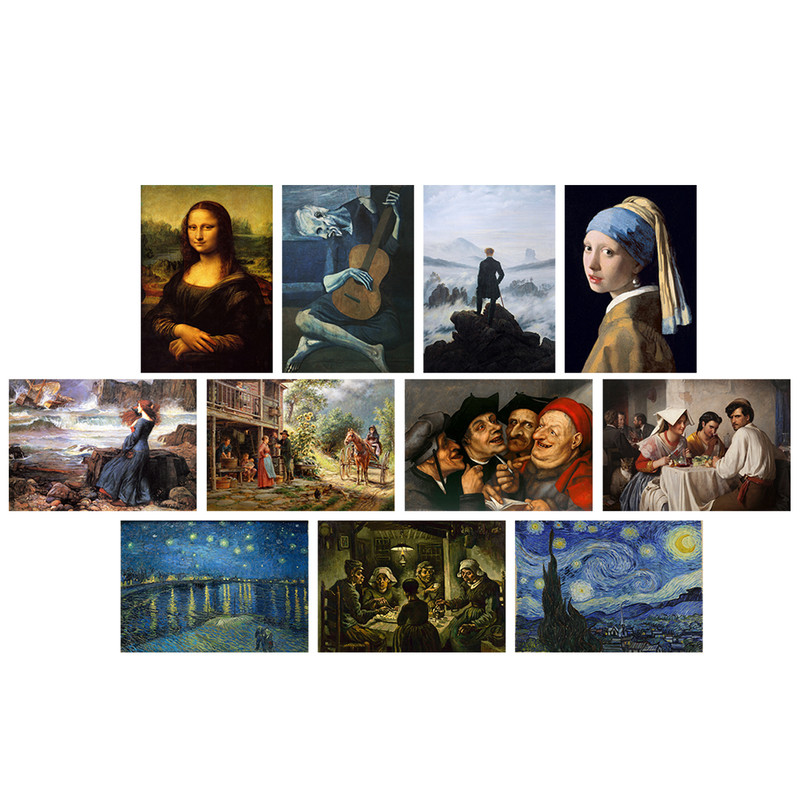 تابلو شاسی چاپ سی طرح معروف ترین نقاشی های جهان کد 5 مجموعه 11 عددی