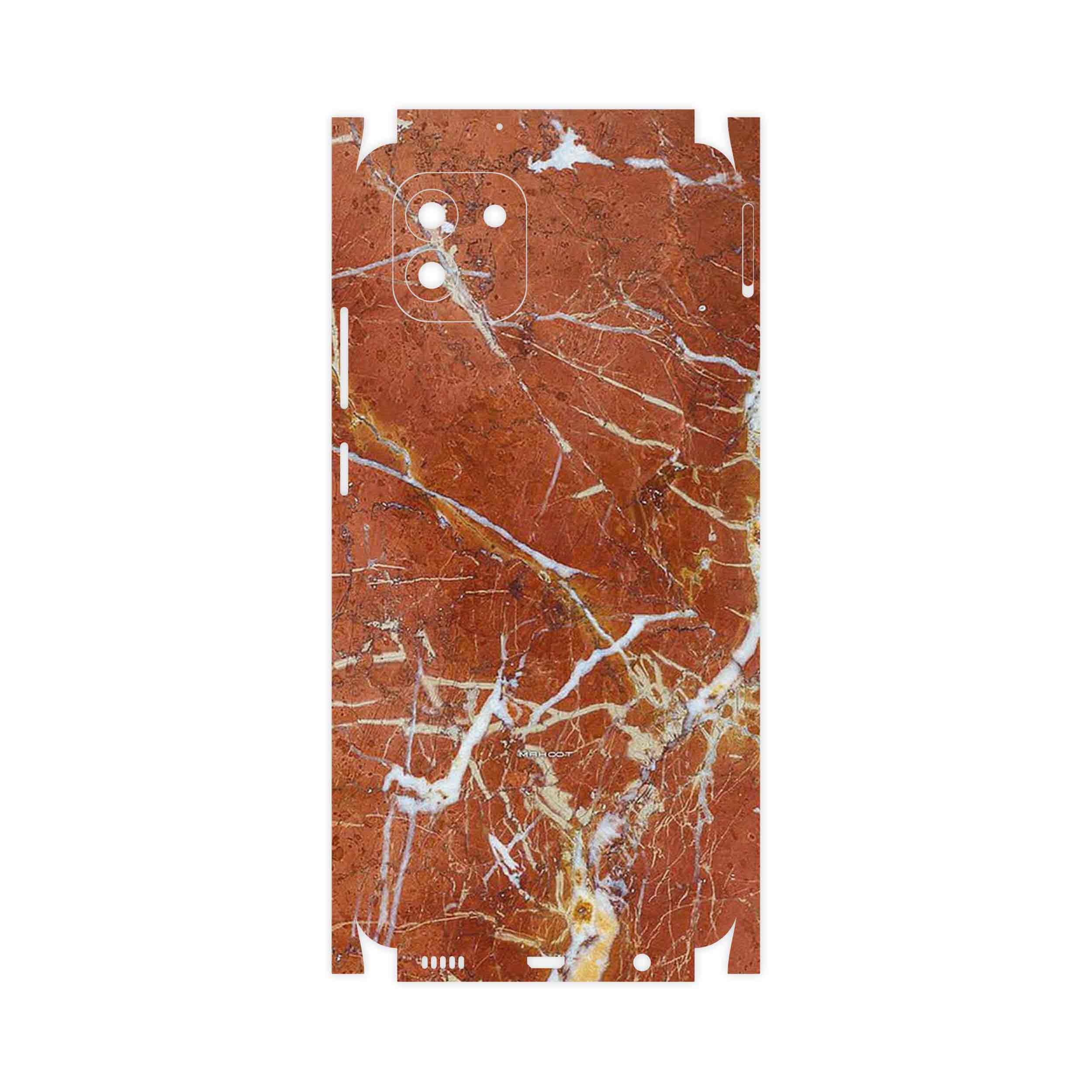 برچسب پوششی ماهوت مدل Red Marble-FullSkin مناسب برای گوشی موبایل سامسونگ Galaxy A03