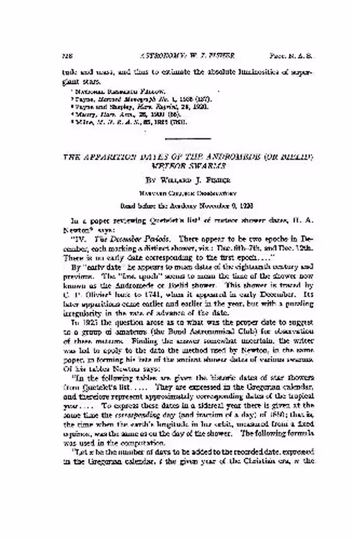 خرید و دانلود نسخه کامل کتاب The Apparition Dates of the Andromede (or Bielid) Meteor Swarms
