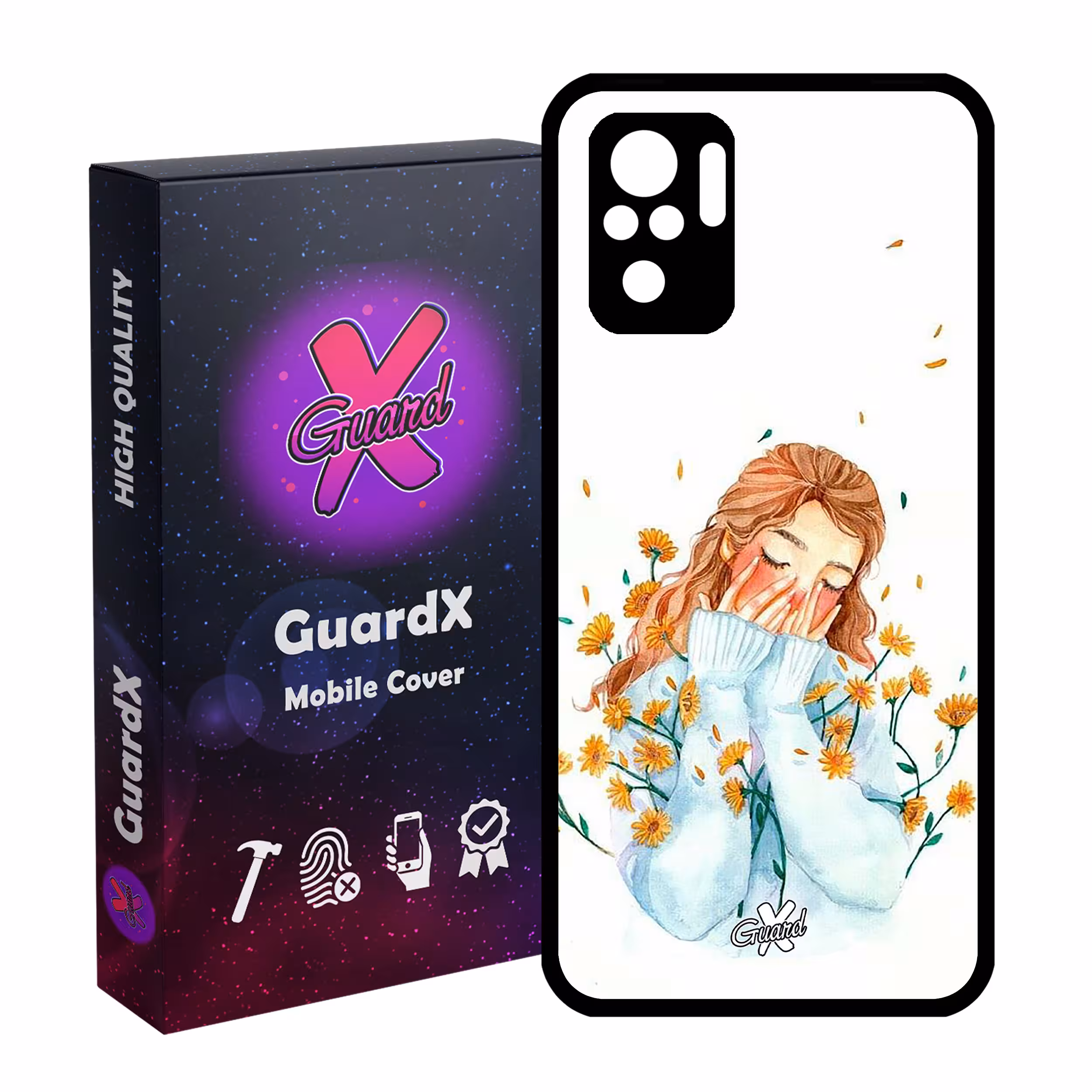 کاور گارد ایکس طرح Girl مدل Glass10315 مناسب برای گوشی موبایل شیائومی Redmi Note 10 4G / Note 10S