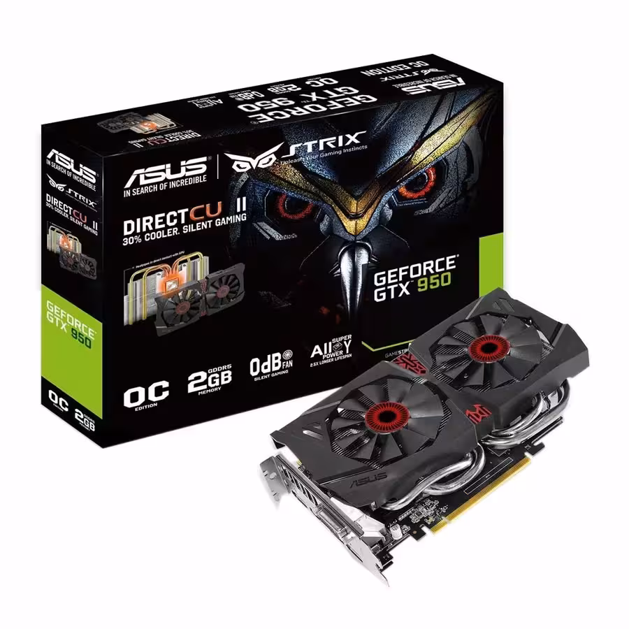 کارت گرافیک ایسوس GTX 950 DCII STRIX GAMING 2GB GDDR5