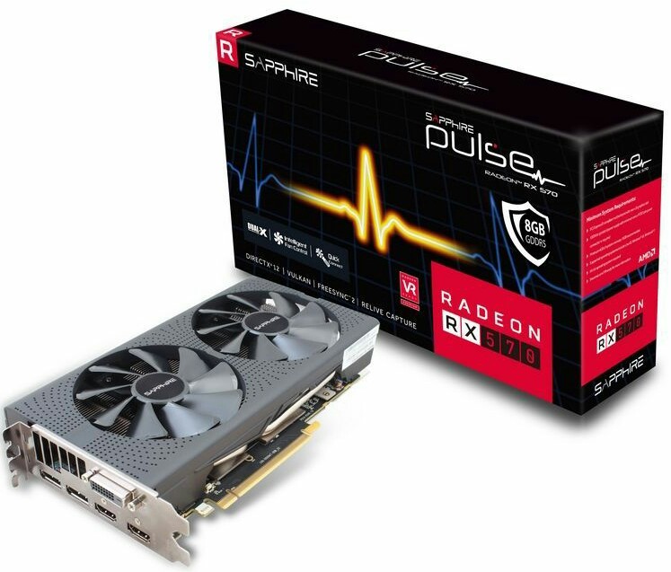 کارت گرافیک سافایر مدل پالس آر ایکس 570 با حافظه 8 گیگابایت