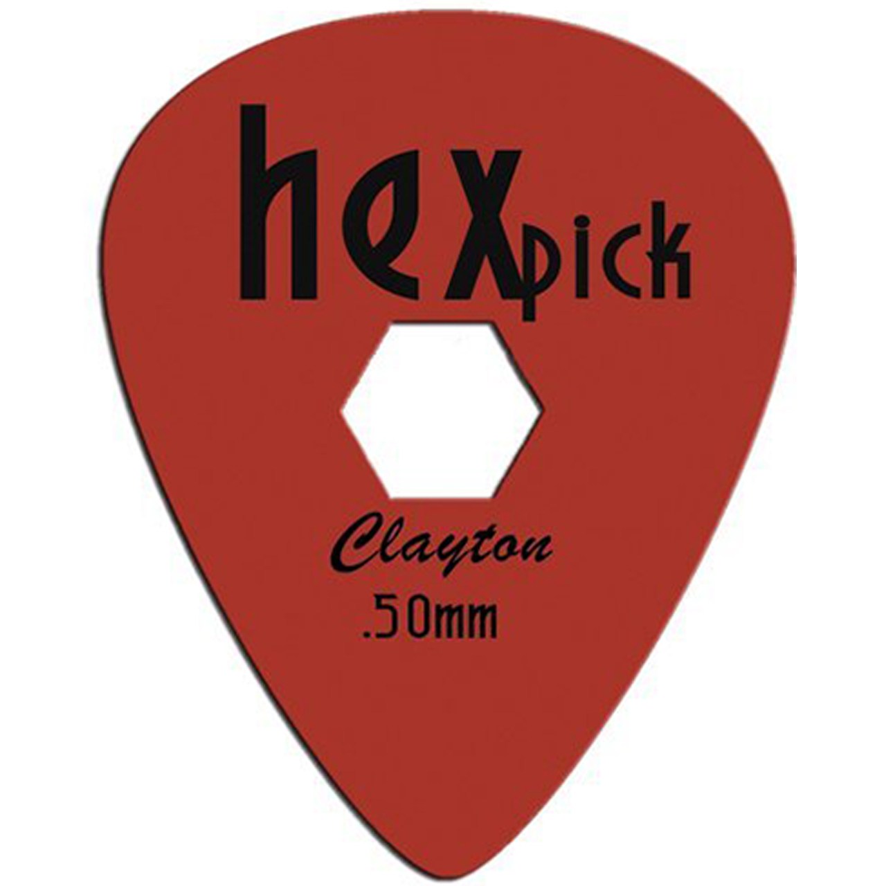 پیک گیتار الکتریک کلایتون مدل 0.50 میلیمتری HexPick بسته دوازده عددی
