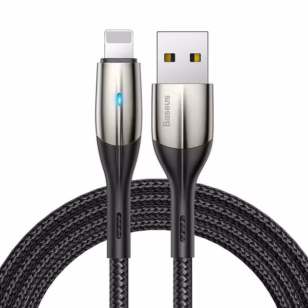 کابل USB به لایتنینگ فست شارژ باسئوس  Baseus Horizontal Data CableUSB For iP 1.5A 2m Black