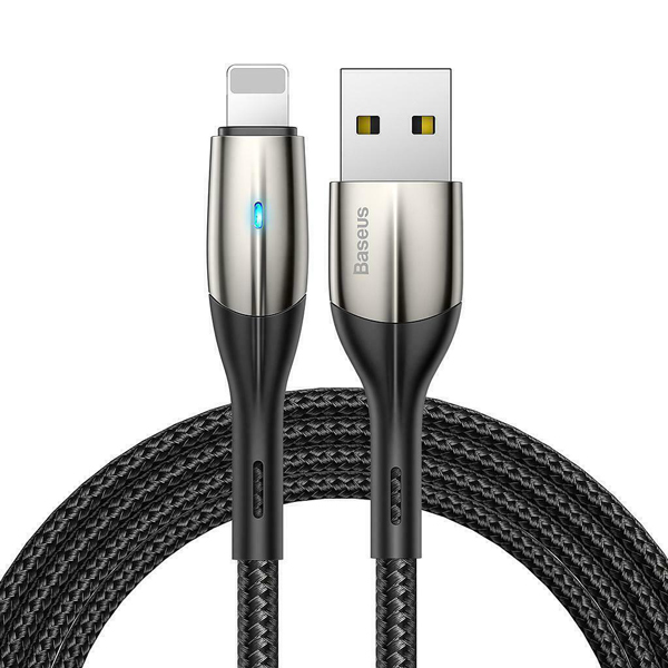 کابل USB به لایتنینگ فست شارژ باسئوس Baseus Horizontal Data CableUSB For iP 1.5A 2m Black
