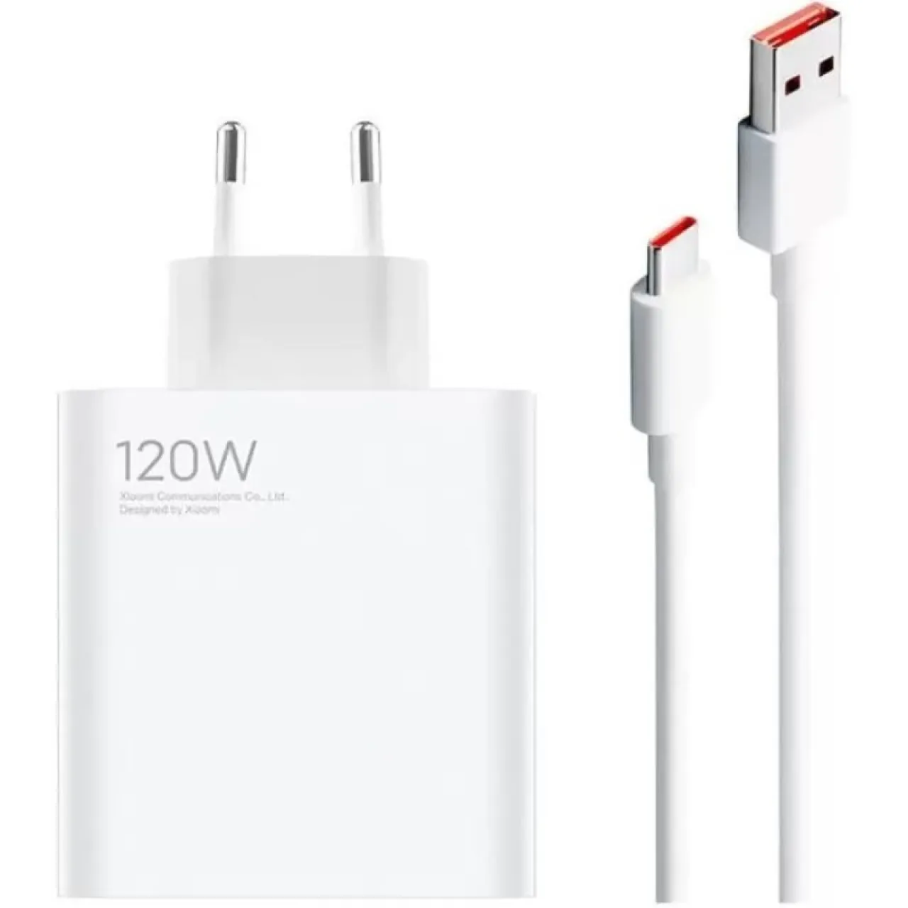شارژر دیواری شیائومی 120 وات به همراه کابل تبدیل USB-C