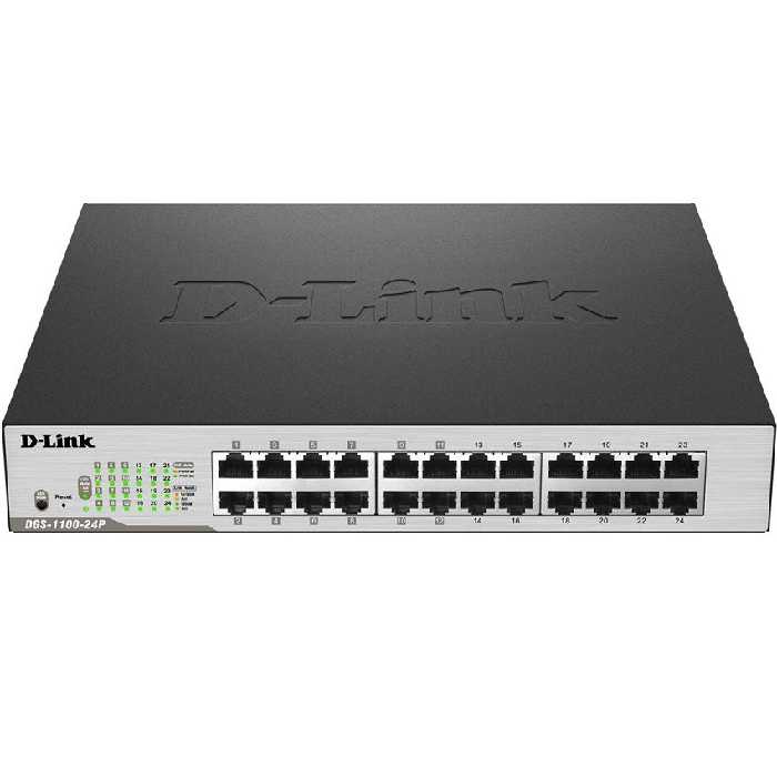 سوئیچ 24 پورت و اسمارت گیگابیت دی لینک دی جی اس 1100 24 پی