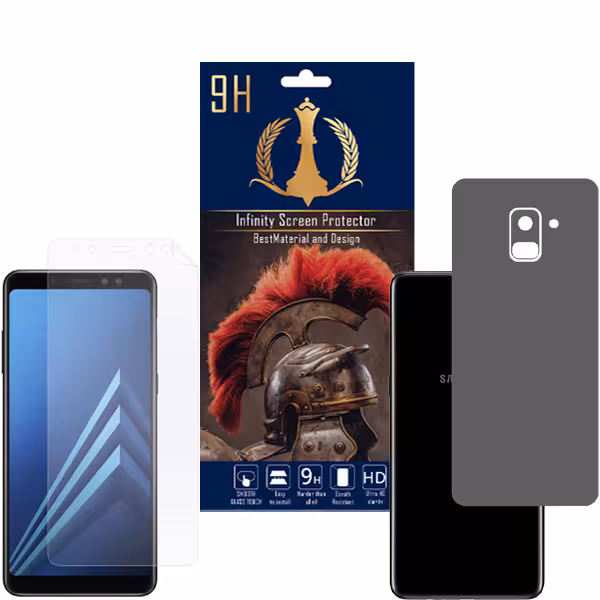 برچسب پوششی اینفینیتی مدل PRO MAX مناسب برای گوشی موبایل سامسونگ Galaxy A8 2018 به همراه محافظ صفحه نمایش