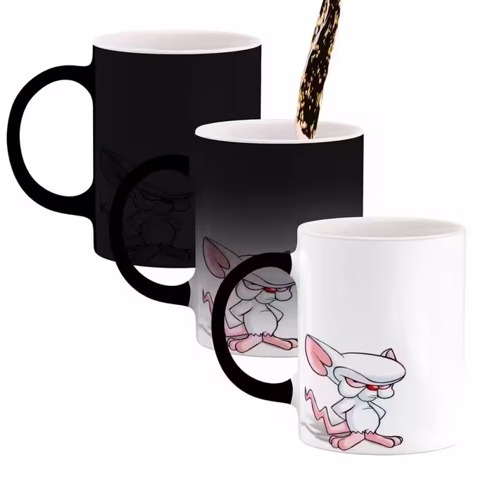 ماگ حرارتی کاکتی طرح کارتون Pinky And The Brain مدل mgh22949