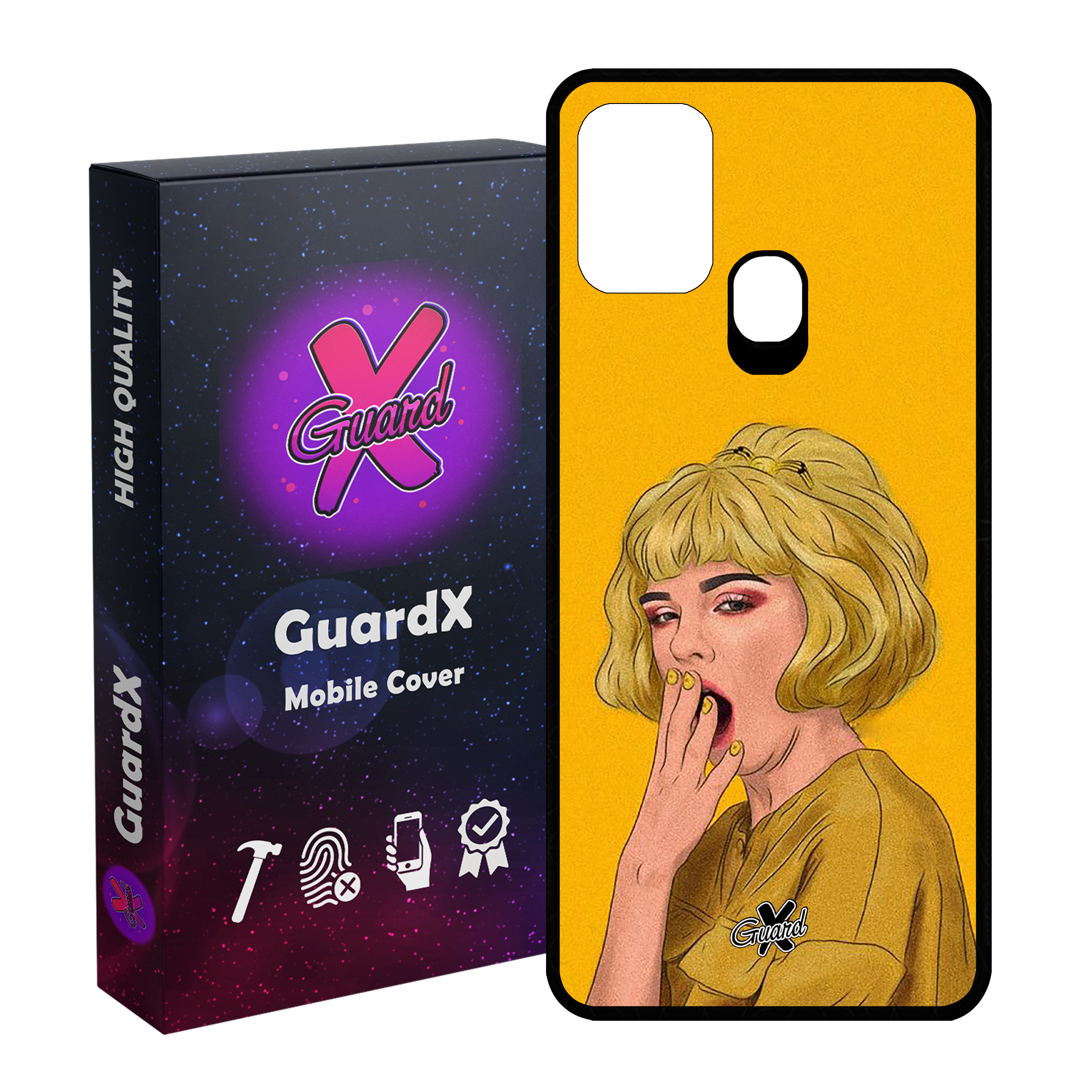 کاور گارد ایکس طرح Girl مدل Glass10311 مناسب برای گوشی موبایل سامسونگ Galaxy M31 / M31 Prime / F41