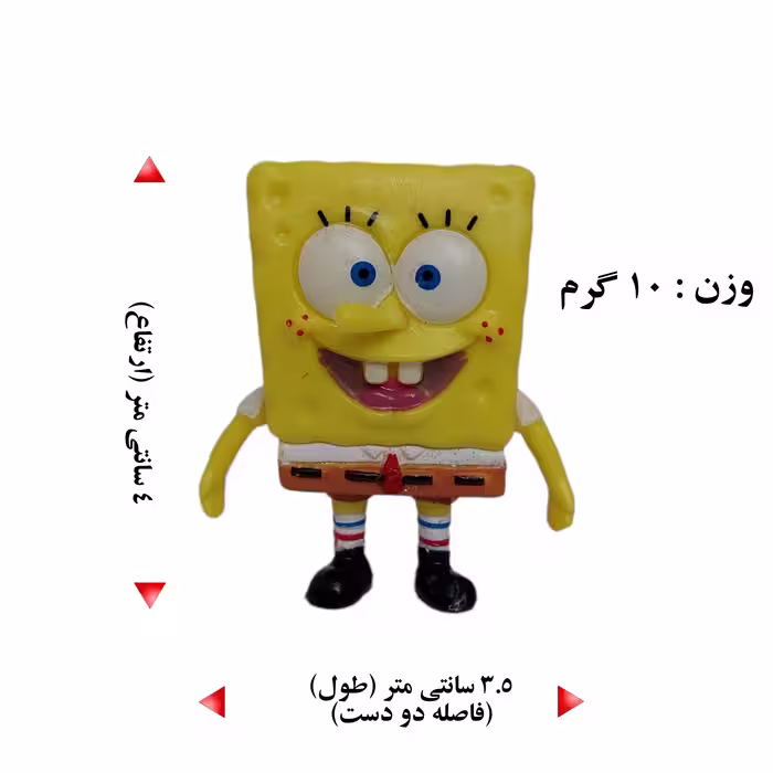 فیگور مدل باب اسفنجی کد ABAB - 6 مجموعه 6 عددی