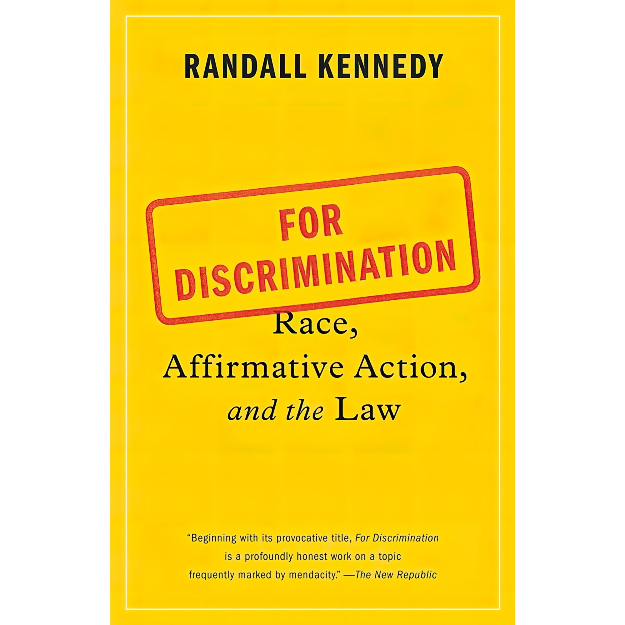کتاب For Discrimination اثر Randall Kennedy انتشارات Vintage