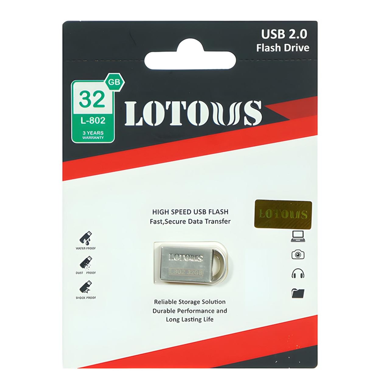 فلش مموری لوتوس مدل L802 ظرفیت 32 گیگابایت