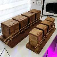 ست پا سماوری چوبی