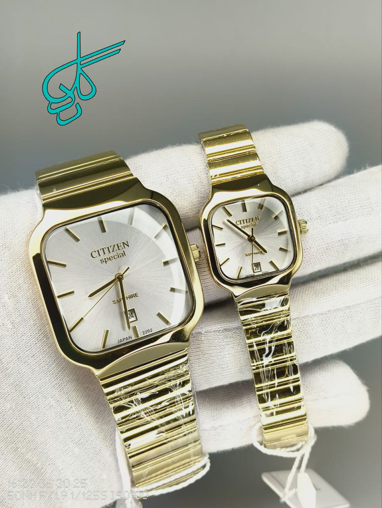 خرید ست ساعت زنانه و مردانه سیتیزن جدید بند استیل رنگ ثابت کد 2116992 - ردگل