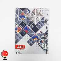 دفتر مشق 100 برگ سیمی طرح موزاییک آتی