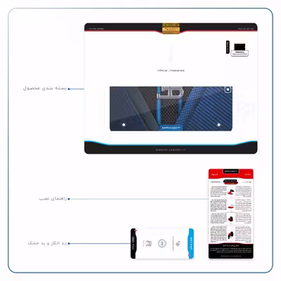 برچسب پوششی ماهوت مدل BUGATTI مناسب برای تبلت سامسونگ Galaxy Tab S2 9.7 2016 T819N