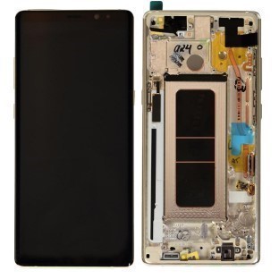 LCD Samsung N950 Galaxy Note 8 Gold ( Frame) Service Pack 100% Doubi
