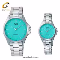 ساعت مچی اورجینال کیو اند کیو ست نقره ای | نقره ای | آبی | کد رفرنس مردانه: C36A023PY، زنانه: C37A021PY