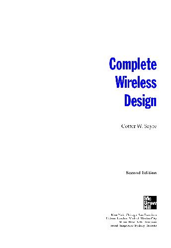 خرید و دانلود نسخه کامل کتاب Complete Wireless Design