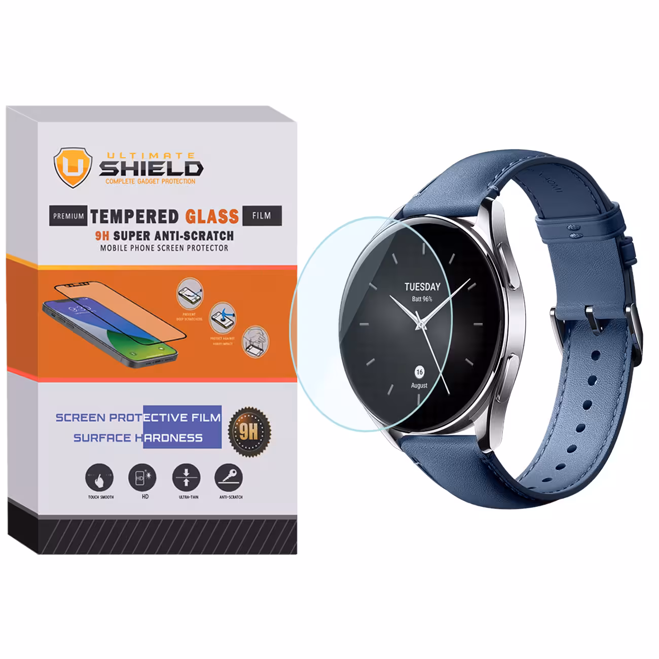 محافظ صفحه نمایش شیشه ای آلتیمیت شیلد مدل SH-UL مناسب برای ساعت هوشمند شیائومی Watch S2 46mm